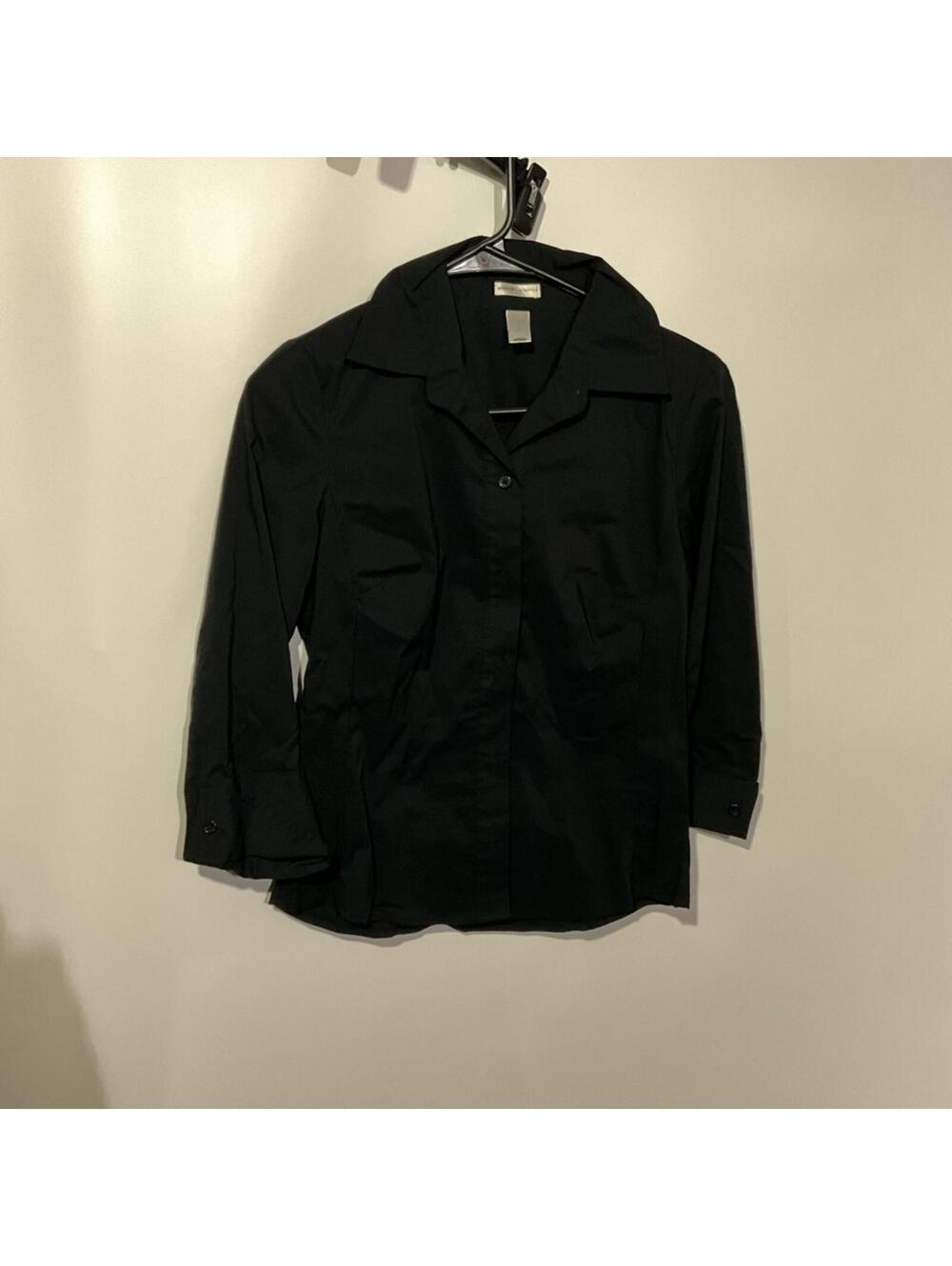 Old Navy Black Perfect Fit Stretch Button-Up Shirt - Size Small
